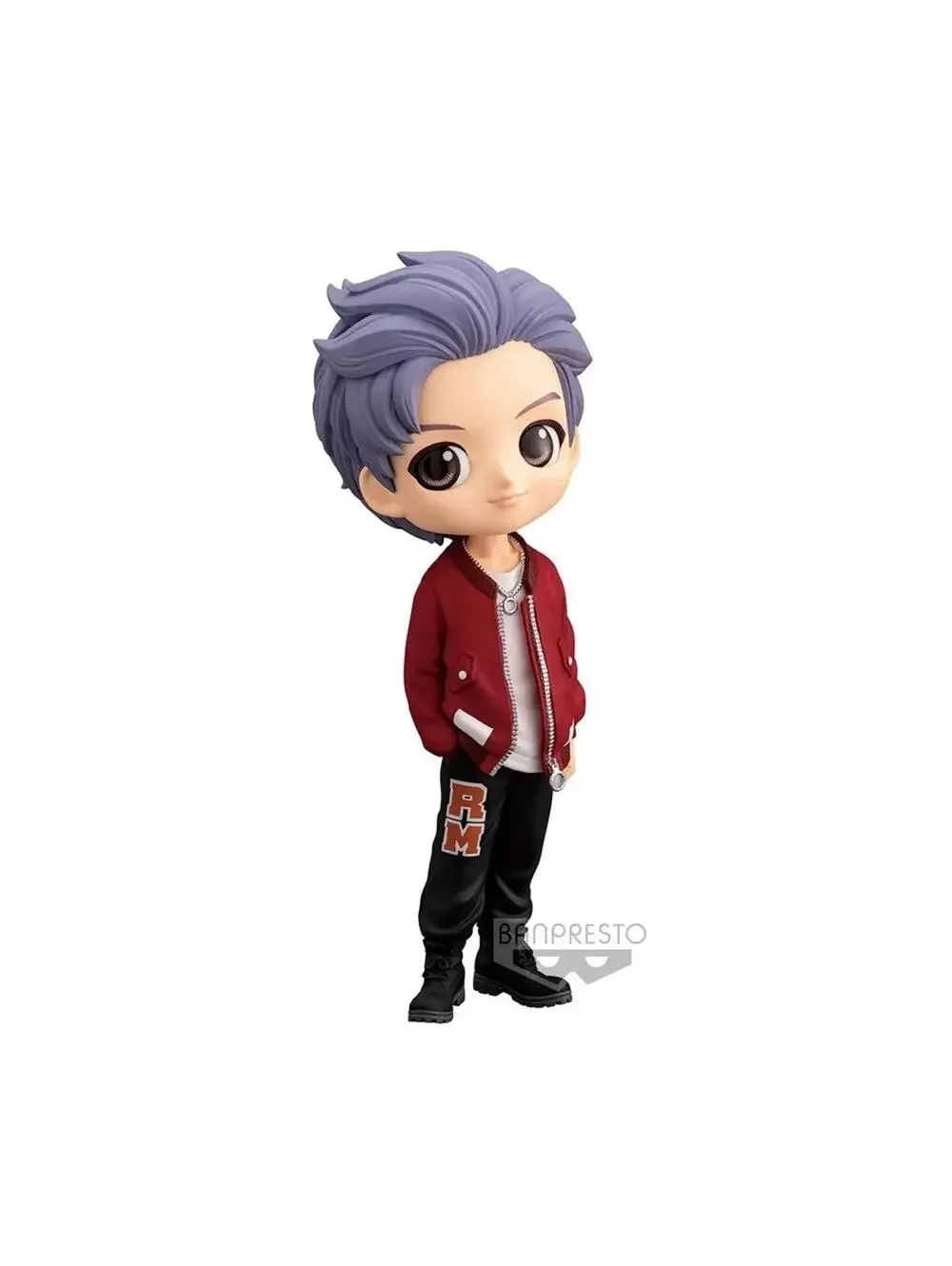Banpresto TinyTAN MIC Drop Q posket RM Figure BTS  Red Jacket Lavender Hair
